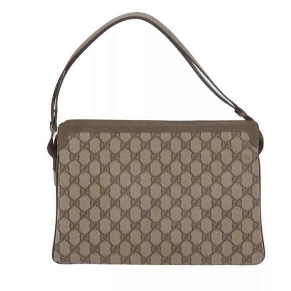 GUCCI GG Supreme Web Sherry Line Shoulder Bag Beige Red - Picture 7 of 7